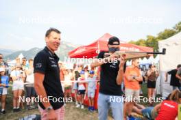 30.08.2024, Annecy, France (FRA): Quentin Fillon Maillet (FRA), Emilien Jacquelin (FRA), (l-r) - Martin Fourcade Nordic Festival Biathlon, Annecy (FRA). www.nordicfocus.com. © Manzoni/NordicFocus. Every downloaded picture is fee-liable.