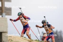 22.09.2024, Premanon, France (FRA): Timeo Amiotte (FRA), Charly Roy (FRA), (l-r) - Biathlon Samse Summer Tour, individual, Premanon (FRA). www.nordicfocus.com. © Manzoni/NordicFocus. Every downloaded picture is fee-liable.