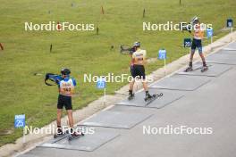 22.09.2024, Premanon, France (FRA): Charly Grenard (FRA), Sacha Fleury (FRA), (l-r) - Biathlon Samse Summer Tour, individual, Premanon (FRA). www.nordicfocus.com. © Manzoni/NordicFocus. Every downloaded picture is fee-liable.