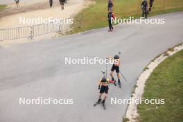 22.09.2024, Premanon, France (FRA): Undefined athlete competes, Fynn Langer (BEL), (l-r) - Biathlon Samse Summer Tour, individual, Premanon (FRA). www.nordicfocus.com. © Manzoni/NordicFocus. Every downloaded picture is fee-liable.