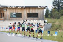 22.09.2024, Premanon, France (FRA): Marius Thiriat (FRA), Cyprien Mermillod Blardet (FRA), (l-r) - Biathlon Samse Summer Tour, pursuit, Premanon (FRA). www.nordicfocus.com. © Manzoni/NordicFocus. Every downloaded picture is fee-liable.