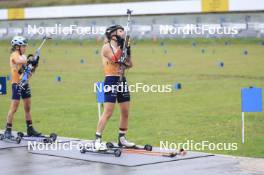 22.09.2024, Premanon, France (FRA): Oceane Michelon (FRA) - Biathlon Samse Summer Tour, pursuit, Premanon (FRA). www.nordicfocus.com. © Manzoni/NordicFocus. Every downloaded picture is fee-liable.