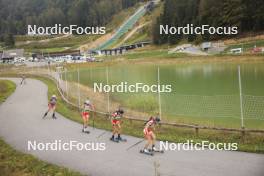 22.09.2024, Premanon, France (FRA): Stecy Rufenacht (FRA), Adeline Debuyser (FRA), Bambou Pallud (FRA), Marie Hericher (FRA), (l-r) - Biathlon Samse Summer Tour, pursuit, Premanon (FRA). www.nordicfocus.com. © Manzoni/NordicFocus. Every downloaded picture is fee-liable.