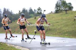 22.09.2024, Premanon, France (FRA): Aita Gasparin (SUI), Camille Bened (FRA), (l-r), (l-r) - Biathlon Samse Summer Tour, pursuit, Premanon (FRA). www.nordicfocus.com. © Manzoni/NordicFocus. Every downloaded picture is fee-liable.