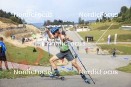 22.09.2024, Premanon, France (FRA): Pablo Baselgia (SUI) - Biathlon Samse Summer Tour, pursuit, Premanon (FRA). www.nordicfocus.com. © Manzoni/NordicFocus. Every downloaded picture is fee-liable.