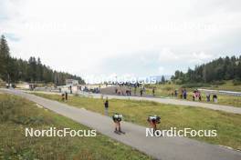 22.09.2024, Premanon, France (FRA): Hugo Francois (FRA), Romain Michaud-Claret (FRA), (l-r) - Biathlon Samse Summer Tour, pursuit, Premanon (FRA). www.nordicfocus.com. © Manzoni/NordicFocus. Every downloaded picture is fee-liable.