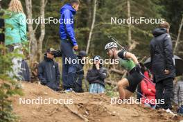 22.09.2024, Premanon, France (FRA): Joscha Burkhalter (SUI) - Biathlon Samse Summer Tour, pursuit, Premanon (FRA). www.nordicfocus.com. © Manzoni/NordicFocus. Every downloaded picture is fee-liable.