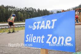 22.09.2024, Premanon, France (FRA): Event Feature: Start zone - Biathlon Samse Summer Tour, pursuit, Premanon (FRA). www.nordicfocus.com. © Manzoni/NordicFocus. Every downloaded picture is fee-liable.