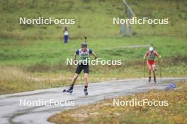 22.09.2024, Premanon, France (FRA): Gion Stalder (SUI) - Biathlon Samse Summer Tour, pursuit, Premanon (FRA). www.nordicfocus.com. © Manzoni/NordicFocus. Every downloaded picture is fee-liable.