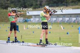 22.09.2024, Premanon, France (FRA): Leo Carlier (FRA) - Biathlon Samse Summer Tour, pursuit, Premanon (FRA). www.nordicfocus.com. © Manzoni/NordicFocus. Every downloaded picture is fee-liable.