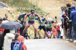 22.09.2024, Premanon, France (FRA): Victor Drezet (FRA) - Biathlon Samse Summer Tour, pursuit, Premanon (FRA). www.nordicfocus.com. © Manzoni/NordicFocus. Every downloaded picture is fee-liable.