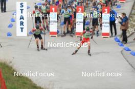 22.09.2024, Premanon, France (FRA): Flavio Guy (FRA), Benjamin De Grimaudet De Rochebouet (FRA), (l-r) - Biathlon Samse Summer Tour, pursuit, Premanon (FRA). www.nordicfocus.com. © Manzoni/NordicFocus. Every downloaded picture is fee-liable.