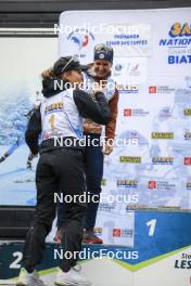 22.09.2024, Premanon, France (FRA): Oceane Michelon (FRA), Julia Simon (FRA), (l-r) - Biathlon Samse Summer Tour, pursuit, Premanon (FRA). www.nordicfocus.com. © Manzoni/NordicFocus. Every downloaded picture is fee-liable.