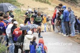 22.09.2024, Premanon, France (FRA): Alexis Colomban (FRA) - Biathlon Samse Summer Tour, pursuit, Premanon (FRA). www.nordicfocus.com. © Manzoni/NordicFocus. Every downloaded picture is fee-liable.