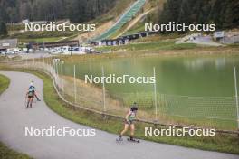 22.09.2024, Premanon, France (FRA): Maelle Achoui (FRA), Chloe Orvain (FRA), (l-r) - Biathlon Samse Summer Tour, pursuit, Premanon (FRA). www.nordicfocus.com. © Manzoni/NordicFocus. Every downloaded picture is fee-liable.