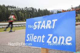 22.09.2024, Premanon, France (FRA): Event Feature: Start zone - Biathlon Samse Summer Tour, pursuit, Premanon (FRA). www.nordicfocus.com. © Manzoni/NordicFocus. Every downloaded picture is fee-liable.