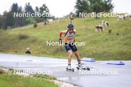 22.09.2024, Premanon, France (FRA): Oceane Michelon (FRA) - Biathlon Samse Summer Tour, pursuit, Premanon (FRA). www.nordicfocus.com. © Manzoni/NordicFocus. Every downloaded picture is fee-liable.