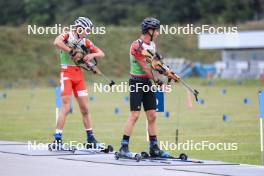 22.09.2024, Premanon, France (FRA): Clement Pires (FRA) - Biathlon Samse Summer Tour, pursuit, Premanon (FRA). www.nordicfocus.com. © Manzoni/NordicFocus. Every downloaded picture is fee-liable.