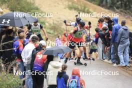 22.09.2024, Premanon, France (FRA): Antoine Morel (FRA) - Biathlon Samse Summer Tour, pursuit, Premanon (FRA). www.nordicfocus.com. © Manzoni/NordicFocus. Every downloaded picture is fee-liable.