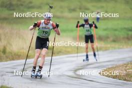 22.09.2024, Premanon, France (FRA): Sebastian Stalder (SUI) - Biathlon Samse Summer Tour, pursuit, Premanon (FRA). www.nordicfocus.com. © Manzoni/NordicFocus. Every downloaded picture is fee-liable.