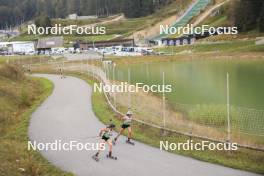 22.09.2024, Premanon, France (FRA): Caline Pic (FRA), Matilda Dodos (FRA), (l-r) - Biathlon Samse Summer Tour, pursuit, Premanon (FRA). www.nordicfocus.com. © Manzoni/NordicFocus. Every downloaded picture is fee-liable.