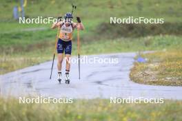 22.09.2024, Premanon, France (FRA): Oceane Michelon (FRA) - Biathlon Samse Summer Tour, pursuit, Premanon (FRA). www.nordicfocus.com. © Manzoni/NordicFocus. Every downloaded picture is fee-liable.