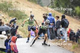 22.09.2024, Premanon, France (FRA): Damien Levet (FRA), Joscha Burkhalter (SUI), (l-r) - Biathlon Samse Summer Tour, pursuit, Premanon (FRA). www.nordicfocus.com. © Manzoni/NordicFocus. Every downloaded picture is fee-liable.