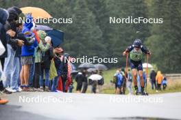 22.09.2024, Premanon, France (FRA): Quentin Fillon Maillet (FRA) - Biathlon Samse Summer Tour, pursuit, Premanon (FRA). www.nordicfocus.com. © Manzoni/NordicFocus. Every downloaded picture is fee-liable.