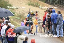 22.09.2024, Premanon, France (FRA): Loris Maier (SUI) - Biathlon Samse Summer Tour, pursuit, Premanon (FRA). www.nordicfocus.com. © Manzoni/NordicFocus. Every downloaded picture is fee-liable.