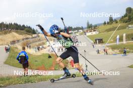 22.09.2024, Premanon, France (FRA): Yanis Hoffmann (FRA) - Biathlon Samse Summer Tour, pursuit, Premanon (FRA). www.nordicfocus.com. © Manzoni/NordicFocus. Every downloaded picture is fee-liable.