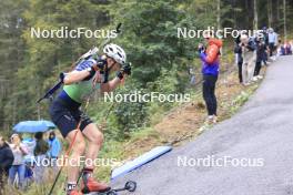 22.09.2024, Premanon, France (FRA): Emilien Jacquelin (FRA) - Biathlon Samse Summer Tour, pursuit, Premanon (FRA). www.nordicfocus.com. © Manzoni/NordicFocus. Every downloaded picture is fee-liable.