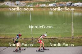 22.09.2024, Premanon, France (FRA): Juliette Oliva (FRA), Rosalie Odile (FRA), (l-r) - Biathlon Samse Summer Tour, pursuit, Premanon (FRA). www.nordicfocus.com. © Manzoni/NordicFocus. Every downloaded picture is fee-liable.