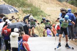 22.09.2024, Premanon, France (FRA): Edgar Geny (FRA), Lionel Jouannaud (FRA), (l-r) - Biathlon Samse Summer Tour, pursuit, Premanon (FRA). www.nordicfocus.com. © Manzoni/NordicFocus. Every downloaded picture is fee-liable.