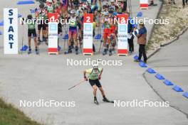 22.09.2024, Premanon, France (FRA): Leo Carlier (FRA) - Biathlon Samse Summer Tour, pursuit, Premanon (FRA). www.nordicfocus.com. © Manzoni/NordicFocus. Every downloaded picture is fee-liable.