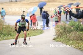 22.09.2024, Premanon, France (FRA): Dajan Danuser (SUI) - Biathlon Samse Summer Tour, pursuit, Premanon (FRA). www.nordicfocus.com. © Manzoni/NordicFocus. Every downloaded picture is fee-liable.