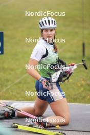 22.09.2024, Premanon, France (FRA): Sari Egger (SUI) - Biathlon Samse Summer Tour, pursuit, Premanon (FRA). www.nordicfocus.com. © Manzoni/NordicFocus. Every downloaded picture is fee-liable.