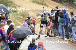 22.09.2024, Premanon, France (FRA): Gianmaria Tedaldi (SUI) - Biathlon Samse Summer Tour, pursuit, Premanon (FRA). www.nordicfocus.com. © Manzoni/NordicFocus. Every downloaded picture is fee-liable.