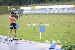 22.09.2024, Premanon, France (FRA): Oceane Michelon (FRA) - Biathlon Samse Summer Tour, pursuit, Premanon (FRA). www.nordicfocus.com. © Manzoni/NordicFocus. Every downloaded picture is fee-liable.