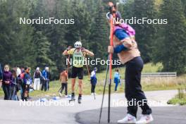 22.09.2024, Premanon, France (FRA): Leo Carlier (FRA) - Biathlon Samse Summer Tour, pursuit, Premanon (FRA). www.nordicfocus.com. © Manzoni/NordicFocus. Every downloaded picture is fee-liable.