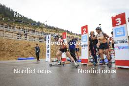 22.09.2024, Premanon, France (FRA): Lena Haecki-Gross (SUI), Lea Meier (SUI), (l-r) - Biathlon Samse Summer Tour, pursuit, Premanon (FRA). www.nordicfocus.com. © Manzoni/NordicFocus. Every downloaded picture is fee-liable.