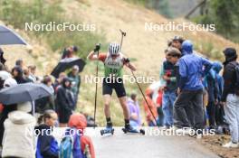 22.09.2024, Premanon, France (FRA): Sebastian Stalder (SUI) - Biathlon Samse Summer Tour, pursuit, Premanon (FRA). www.nordicfocus.com. © Manzoni/NordicFocus. Every downloaded picture is fee-liable.