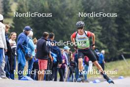 22.09.2024, Premanon, France (FRA): Clement Pires (FRA) - Biathlon Samse Summer Tour, pursuit, Premanon (FRA). www.nordicfocus.com. © Manzoni/NordicFocus. Every downloaded picture is fee-liable.