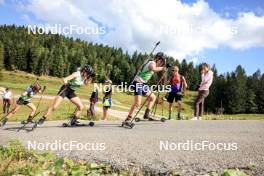 21.09.2024, Premanon, France (FRA): Aita Gasparin (SUI), Chloe Chevalier (FRA), (l-r) - Biathlon Samse Summer Tour, sprint, Premanon (FRA). www.nordicfocus.com. © Manzoni/NordicFocus. Every downloaded picture is fee-liable.