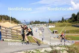 21.09.2024, Premanon, France (FRA): Bastien Descoups (FRA), Nathanael Cullell (FRA), (l-r) - Biathlon Samse Summer Tour, sprint, Premanon (FRA). www.nordicfocus.com. © Manzoni/NordicFocus. Every downloaded picture is fee-liable.