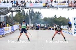 21.09.2024, Premanon, France (FRA): Quentin Fillon Maillet (FRA), Romain Michaud-Claret (FRA), (l-r) - Biathlon Samse Summer Tour, sprint, Premanon (FRA). www.nordicfocus.com. © Manzoni/NordicFocus. Every downloaded picture is fee-liable.