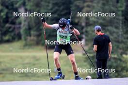 21.09.2024, Premanon, France (FRA): Sandro Bovisi (SUI) - Biathlon Samse Summer Tour, sprint, Premanon (FRA). www.nordicfocus.com. © Manzoni/NordicFocus. Every downloaded picture is fee-liable.