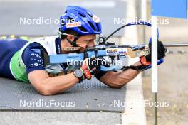 21.09.2024, Premanon, France (FRA): Oscar Lombardot (FRA) - Biathlon Samse Summer Tour, sprint, Premanon (FRA). www.nordicfocus.com. © Manzoni/NordicFocus. Every downloaded picture is fee-liable.