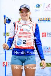 21.09.2024, Premanon, France (FRA): Emma Oustry (FRA) - Biathlon Samse Summer Tour, sprint, Premanon (FRA). www.nordicfocus.com. © Manzoni/NordicFocus. Every downloaded picture is fee-liable.