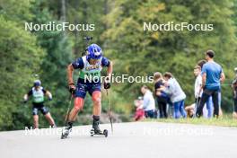 21.09.2024, Premanon, France (FRA): Oscar Lombardot (FRA) - Biathlon Samse Summer Tour, sprint, Premanon (FRA). www.nordicfocus.com. © Manzoni/NordicFocus. Every downloaded picture is fee-liable.