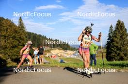 21.09.2024, Premanon, France (FRA): Lea Marguier (FRA), Clemence Morel (FRA), (l-r) - Biathlon Samse Summer Tour, sprint, Premanon (FRA). www.nordicfocus.com. © Manzoni/NordicFocus. Every downloaded picture is fee-liable.